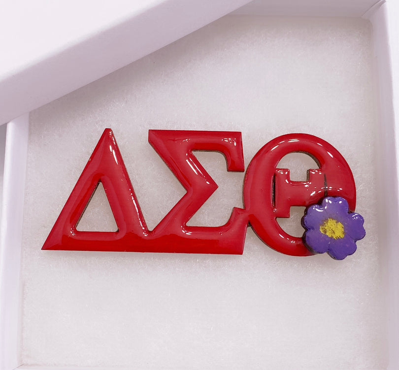 African Violet Flower Chapter Brooch