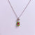 Pink and green glass stone necklace