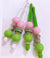 Custom made pink and green AKA inspired sorority pens