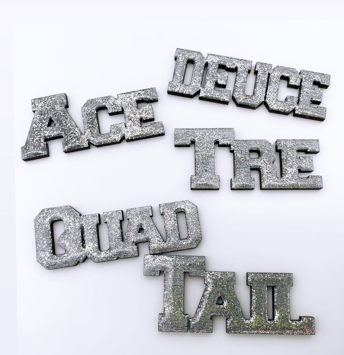 Ace, Deuce, Tre, Quad, & Tail Brooch